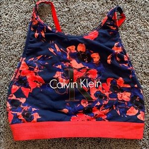 Calvin Klein High Neck Cross Back Sports Bra